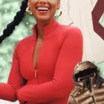 Athleta NWT + ALICIA KEYS Goddess Bodysuit, Maroon, Size M 450639 Photo 2