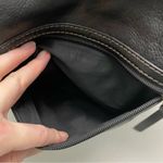 Fossil Vintage  Purse Crossbody Leather Pockets Buckle Adjustable Black Bronze Photo 6