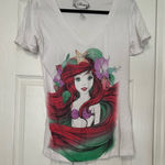 Disney  White Ariel Graphic V-Neck Tee Photo 0