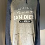 San Diego Long Sleeve Hooded Tee Gray Size L Photo 0