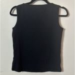 Nara Camicie Black Sleeveless Blouse White Floral Embroidery Size 0 XSmall NEW Photo 1