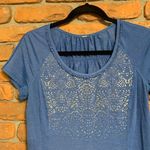 Lululemon Top Women's Size 6 Blue Run Wild Short Sleeve Athletic T-Shirt Workout Photo 1