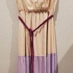 Flying Tomato FLYING TOMATOE Beige Purple Maxi Dress Photo 0