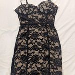 Iris Black & Cream Lace Dress Small NWT Adjustable Straps Photo 0