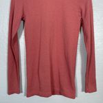 Lululemon Women 8 Pink Copper Clay Yin Vibes Turtleneck Shirt Ribbed Stretch Photo 1