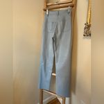 Aritzia Wilfred Melina vegan leather straight leg pant baby blue 00 30" inseam Photo 3