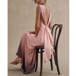 Significant Other Women’s Lana Tie Back Pink Ombre Cowl Neck Satin Maxi Dress 10 Photo 8