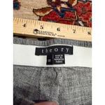 Theory  Gray Linen Blend Tailored Pants Women’s Size 00 Slim Straight Photo 3