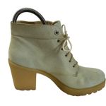 Vagabond  Canvas Off White Platform Lace Up Boots Sz 39 NEW Photo 1