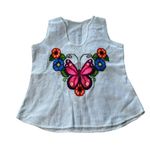 Women's Butterfly Embroidered Vintage Top Photo 0