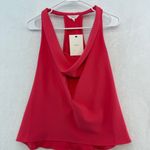 ALC Frank NWT A.L.C. Dixon Sz 2 Cowl Draped Neck Sleeveless Blouse Top Bright Pink Barbie Photo 2