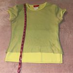 Esprit Espirit Y2K vintage yellow green short sleeve t-shirt mesh overlay size M Photo 8