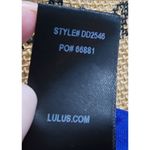 Lulus Royal Blue Floral Print Halter Neck Swing Dress Summer Party Cocktail XS Photo 2