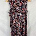 J.Jill Paisley Print High Neck Sleeveless Dress Size Medium Photo 0