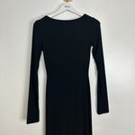 SKIMS Lounge Ribbed Long Sleeve Maxi Dress in Onyx Black Size Medium Photo 10