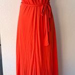 Ann Taylor red-orange halter jersey maxi dress Photo 0