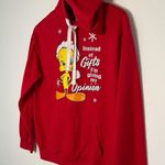 Looney Tunes Tweety Bird Christmas red Sweatshirt Hoodie Photo 2
