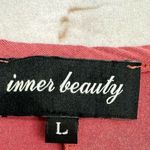 Inner Beauty Mauve Short Dolman Sleeve Single Shoulder Cutout Shirred Hem Top Size L Photo 3