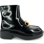 Bottega Veneta Monsieur Horsebit Glossy Black Leather Zip Ankle Boots Size EU 38 Photo 11