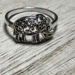 Silver‎ Tone Rhinestone Elephant Pendant And A Silver 925 Ring Trunks Up Photo 3