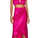 Revolve NWOT  hot pink tulip hem midi skirt Photo 0