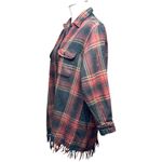 Vintage Breeches Wool Fringe Button Up Plaid Large Black Photo 1