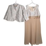 R & M Richards 2000s Champagne Formal Dress & Brocade Jacket 22W Photo 14