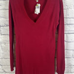 Echo NWT Red Lightweight Bamboo Blend Tunic Casual Sweater Size Medium Photo 0