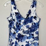 CHAPS ‎ Floral Blue Dress Photo 1