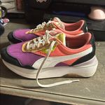 Puma Women's Cruise Rider Silk Road sneakers in the Fizzy Melon/Ebony/Pink/Green Photo 2