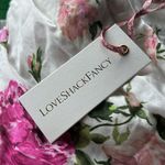 Love Shack Fancy NWT  Popover Dress in Rose ballet Blush Venetian floral silk XL Photo 5