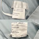 Dessy Collection Square Neck Luxe Chiffon Bow Shoulder Dress in Mist size 8R NWT Blue Photo 3