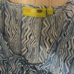 Rock flower paper blue print geometrical coverup tassel White Size M Photo 3