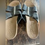 Skechers Women's Size 9 Black With Rhinestone Wedge Sandals NWOB 31721 Photo 6