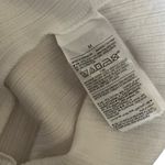 Old Navy  White Ribbed Tank‎ Top Women's Medium Sleeveless Casual Ruched Photo 4