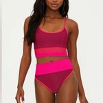 Beach Riot Eva Top Berry Sorbet Colorblock, Size Large , $98 Photo 0