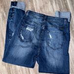 Kancan Dark Blue Wash Distressed Skinny Jean Size 7 Photo 1