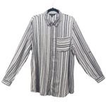 Zac And Rachel Womens Button Up Size XL Linen Career‎ Office Profession Business Gray Photo 0