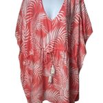 Cleobella  Dreamy Sunset Palm Print Coral Color Cover Up Resort Coastal Travel OS Photo 0