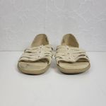 Earth Spirit Womens Shoes Size 8.5 Cream Leather Open To0e Slip On Photo 7