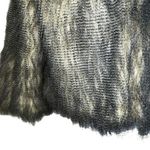 W118 By Walter Baker Jana Faux Fur Charcoal & Cream Cropped Jacket NWOT Medium Photo 4
