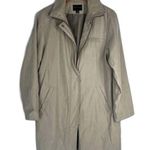 Gallery Tan Full Zip Trench Coat Size Petite Small Photo 0