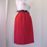 Vintage ‘90s Metro New York Red Belted Knee Length Pencil Skirt Size XXS Photo 5