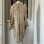 Free People Cotton Blend Cardigan Knit Sweater Beige One Size NEW Photo 3