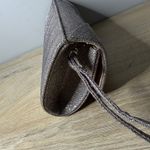 Gunne Sax Vintage  Jessica McClintock Silver Glitter Purse Rhinestone Bow Clutch Photo 4