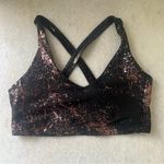 Carbon 38 Art Foil Rose Gold Splatter Cross Back Bra sz XS Photo 3
