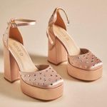 Silent D Grace Pink Rose Bedazzled Mary Jane Platform Heels Women's 39 NEW Size 8.5 Photo 0