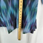 One World  Tie Dye Style V Neck 3/4 Sleeve Blouse Womens Large Blue Photo 4