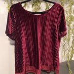 Signature Collection Velvet Magenta Blouse Photo 0