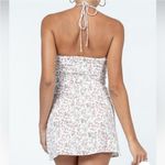 Princess Polly  Women’s Acer Floral Mini Dress White Pink size 4 Halter Coquette Photo 3